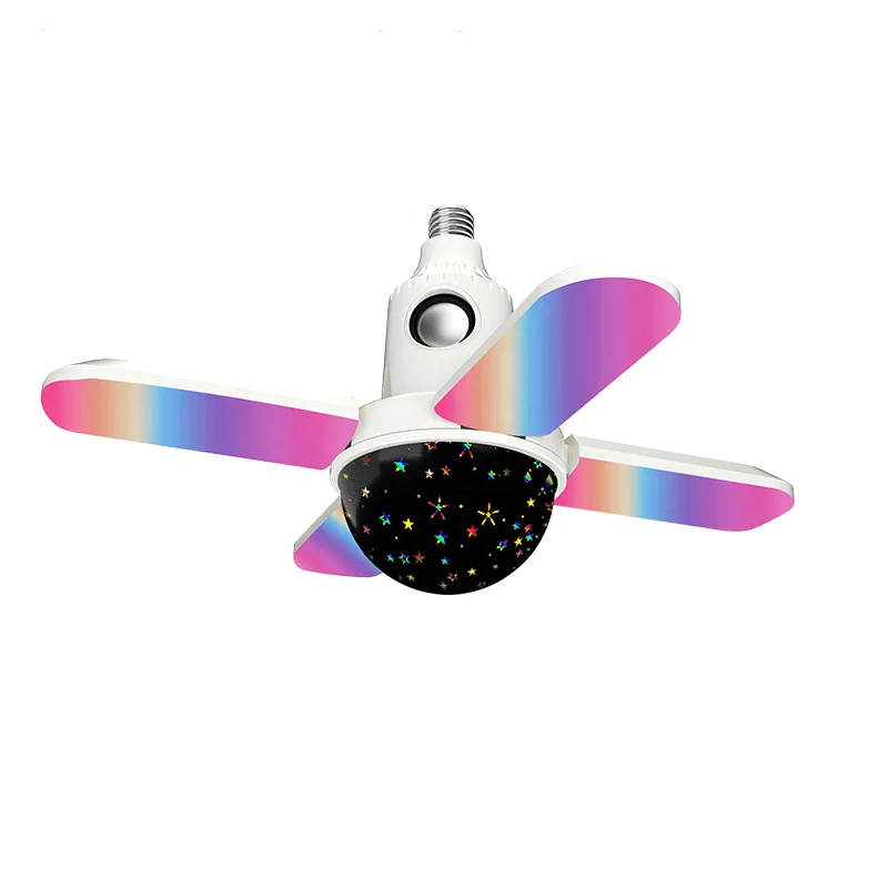 50W E27 RGBW Starry Night Light Projector with Remote Control LED Music Bulb Bombillo for Holiday,Dancing Bar,Coffee Shop
