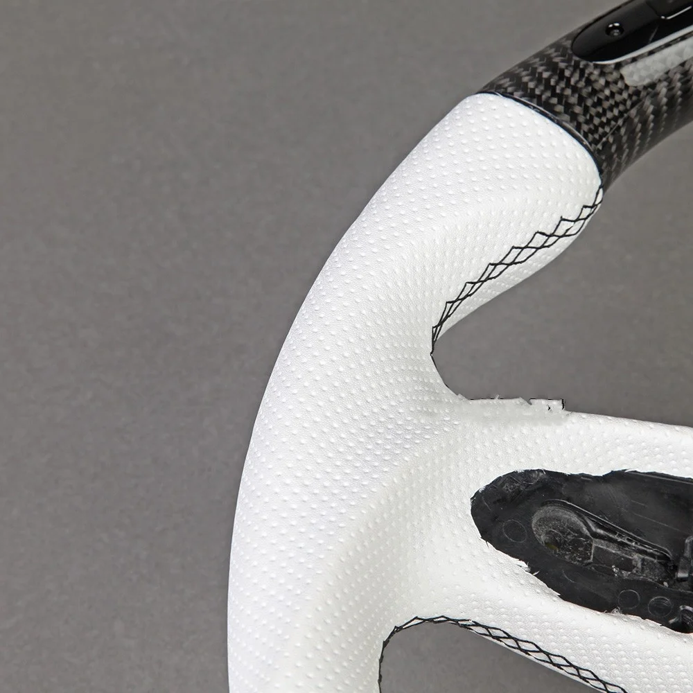 LED Steering Wheel Fit For Audi RS 2016-2020 Carbon Fiber Wheel