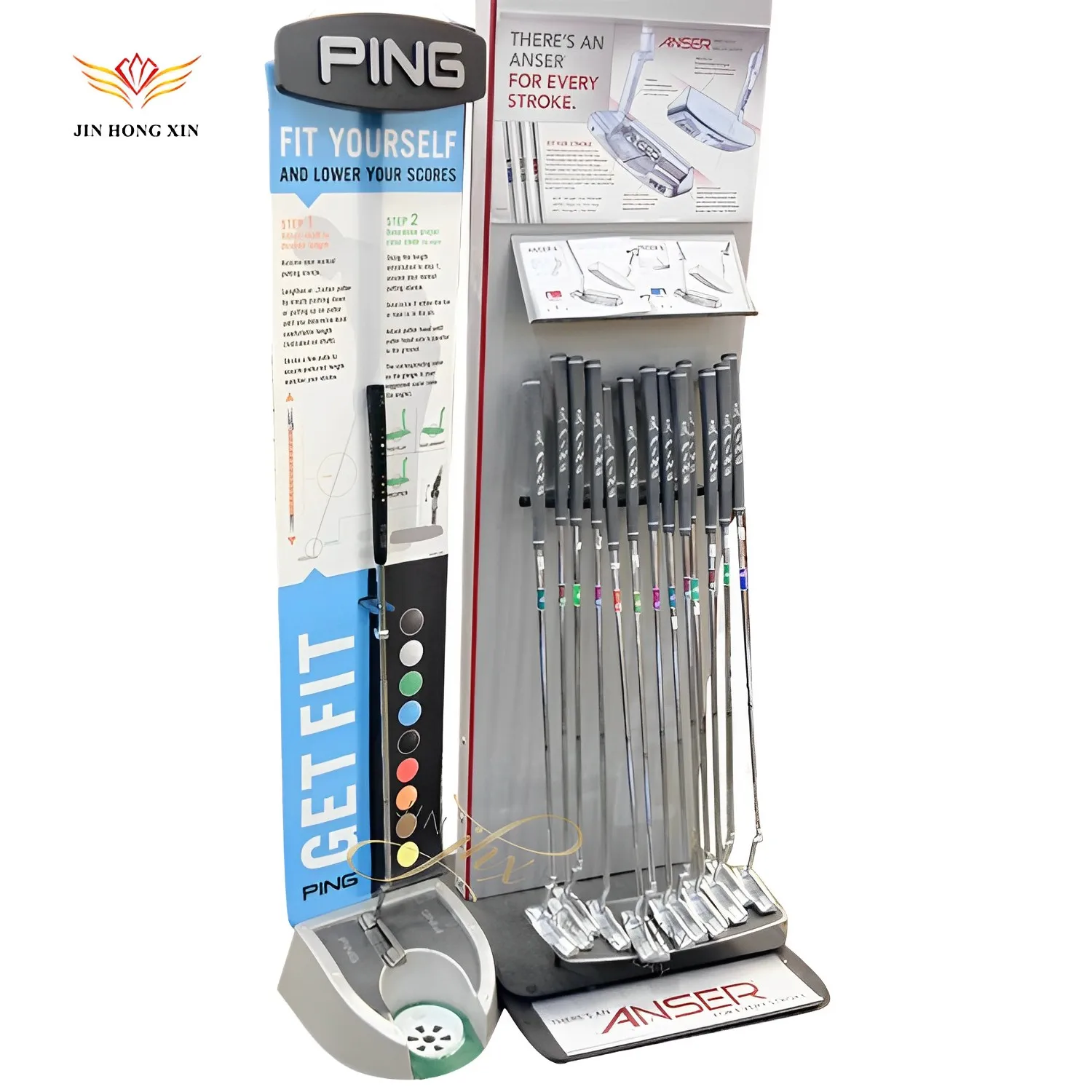 Golf club displays racks grips standard grip equipment stand for sports online store