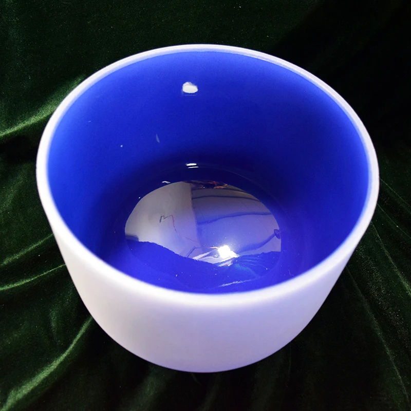 Чистый цвет звук Ванна чакра Поющая чаша набор 7 шт. A-B-C-D-E-F-D-G на возраст от 6 до 12 лет с украшением в виде кристаллов поющие чаши кварцевые чаша