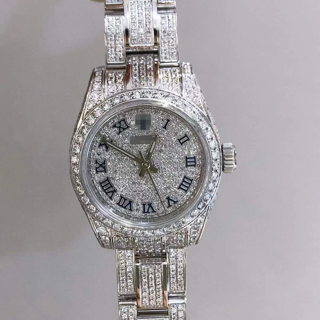 Hop Luxury Design Customized Out Lab s Watch Men Women Iced Ice cube Sparkling VVS Moissanite Watch