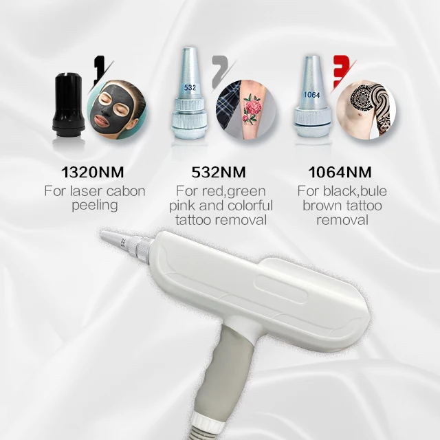 factory price Q Switch nd yag laser 532nm 1064nm 1320nm Tattoo Removal Machine, mini peel black doll  with ce iso certificate
