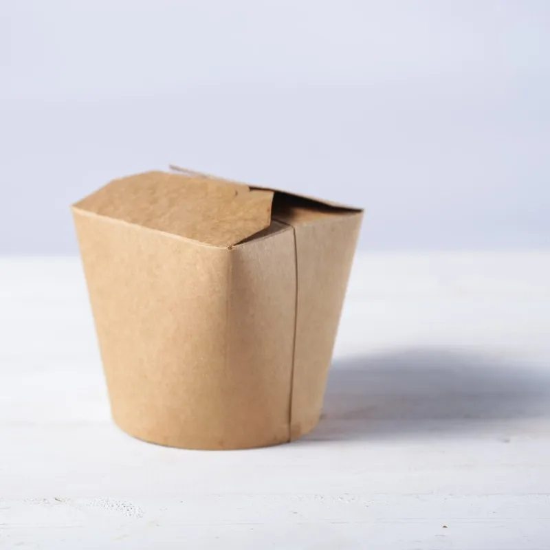 Manufactured PLA or PE coated biodegradable Kraft Bamboo Paper Noodle box