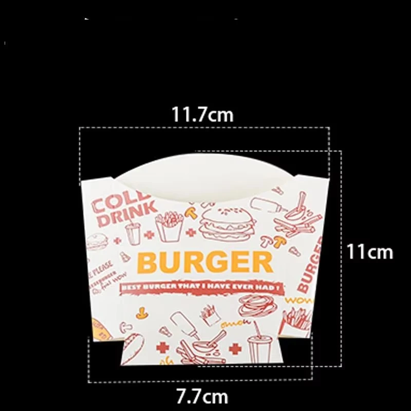 Wholesale Disposable Take Away Food Boxes Fried Chicken Nuggets French Fries Carton Paper Food Packaging Box