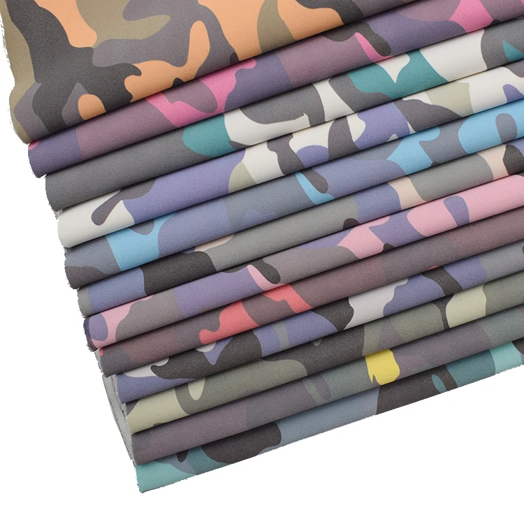 2020 New product wholesale pu camouflage synthetic leather for bags