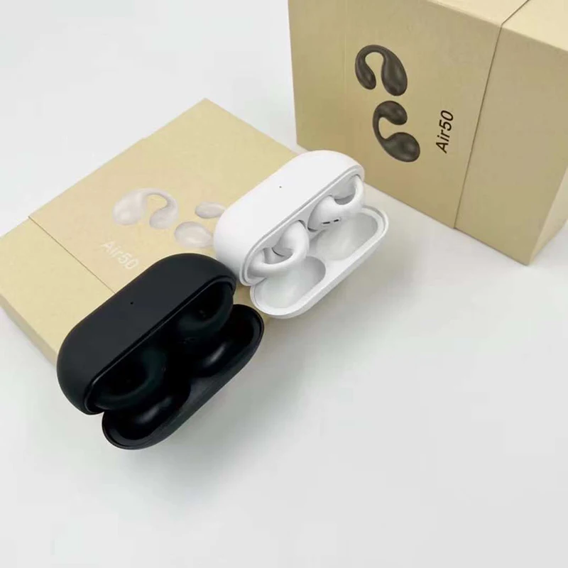 2023 Wireless Ear Clip Earbuds Bone Conduction Earphones Headphones Hifi Sound Ear Ring Style Waterproof Air50 Sports Headset