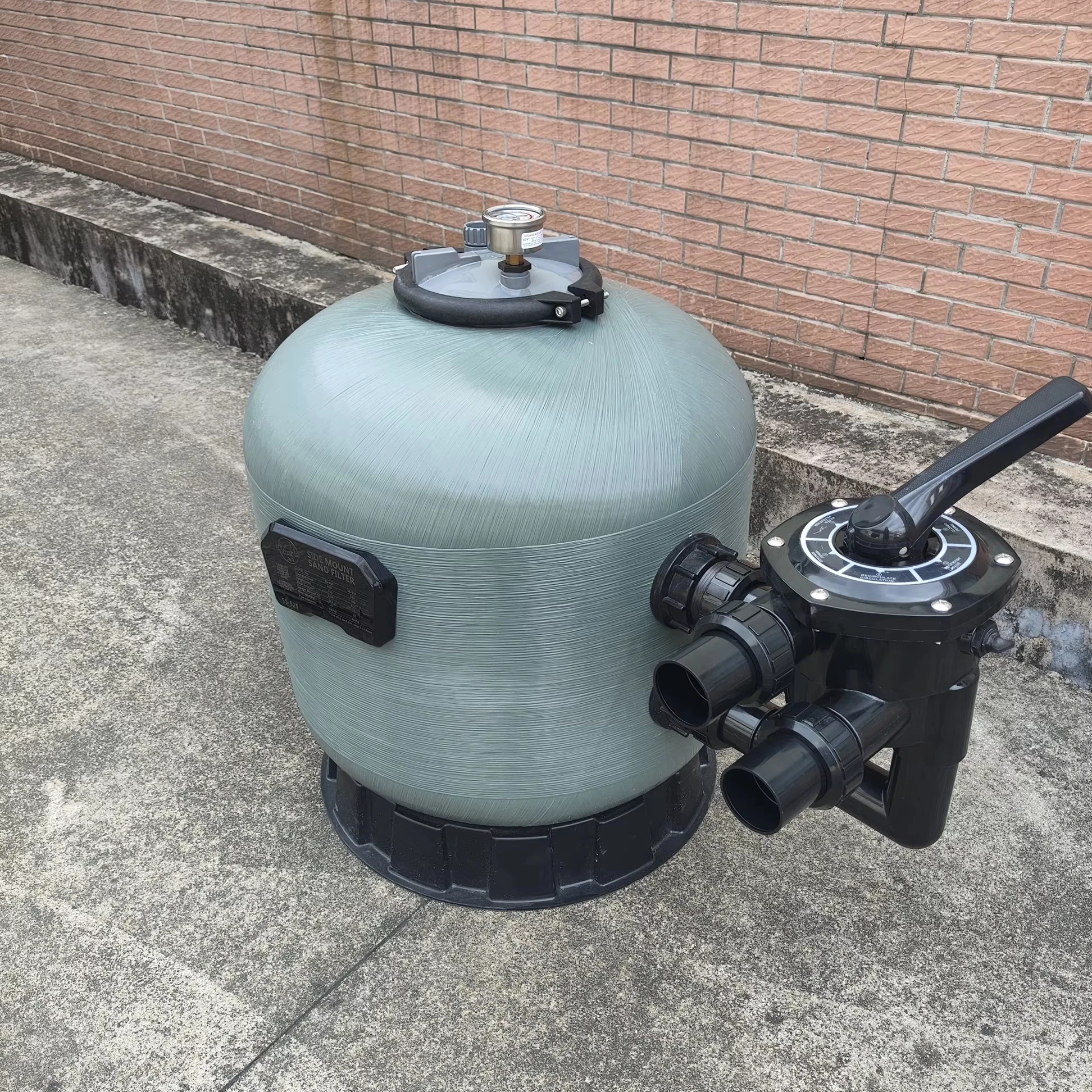 High Quality Fiberglass Sand Filter for Swimming Pools Home Commercial Factory Supplied Side-Mount Water Sand Filter for Sale
