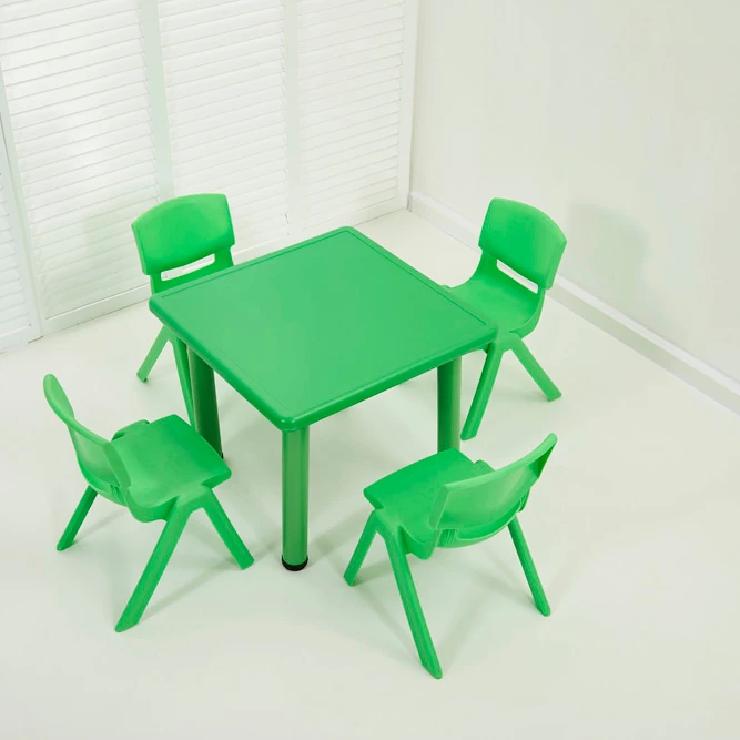Wholesale School Kids Plastic Table  with Different Size Seat Height for Kindergarten