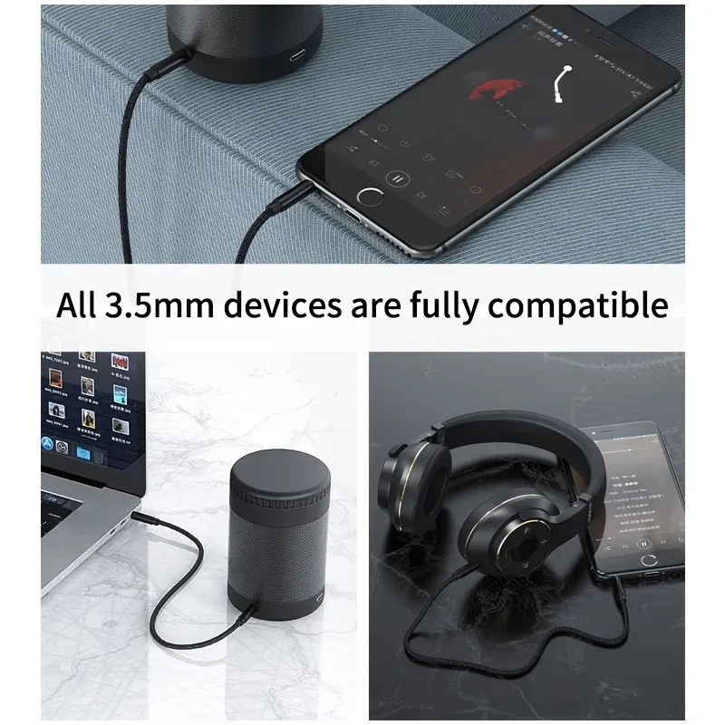 3.5mm to 3.5mm Jack Adapter Aux Cable for Amplifier CD Player Speaker 3.5 to 3.5 Male to Male Audio Cable