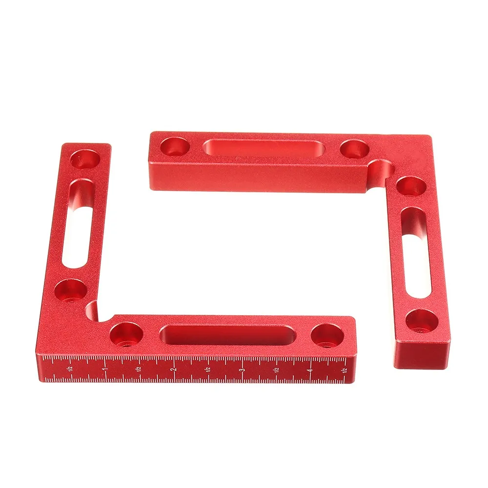 90 Degree Precise Clamping Square Right Angle Clamps L Shape Auxiliary Fixture Machinist Square with Metric and Inch Sacle