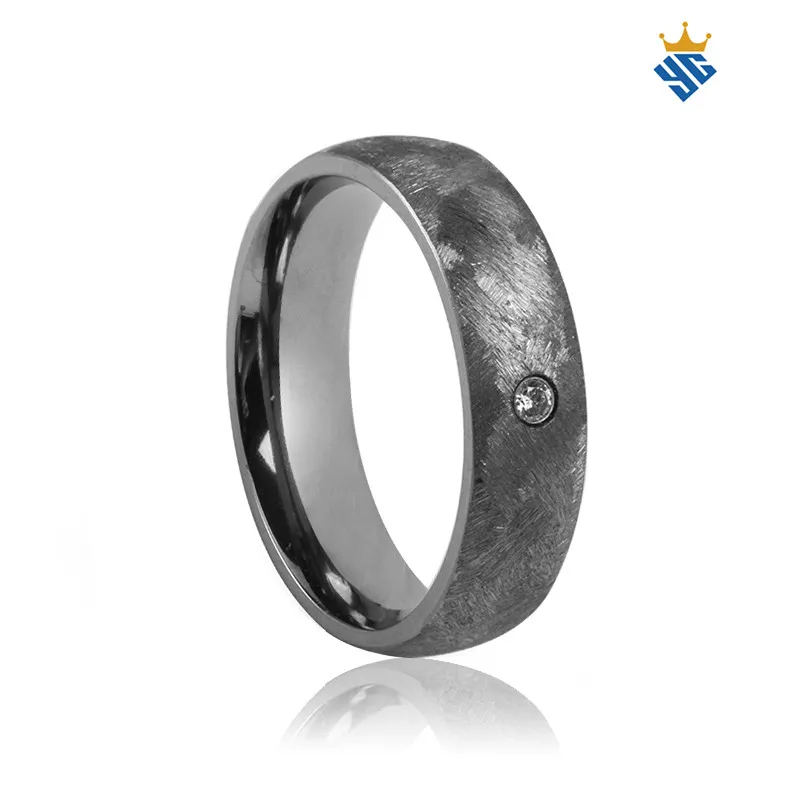 Contemporary rare metal tantalum rings hypo allergic mix brushed dome tantalum wedding ring sets