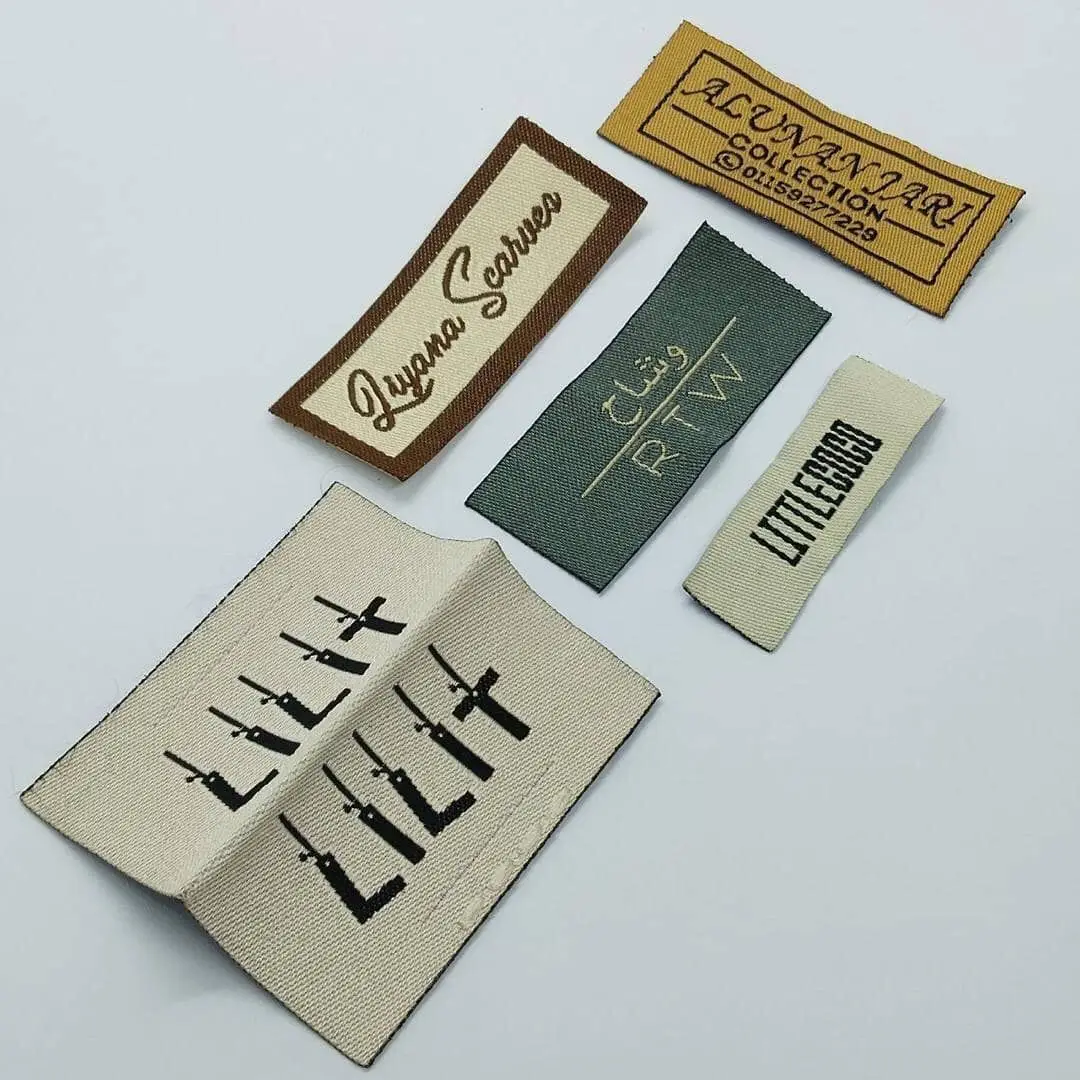 cloth scarf muslim clothing fabric brand label tag shawl logo scarves name tags customized