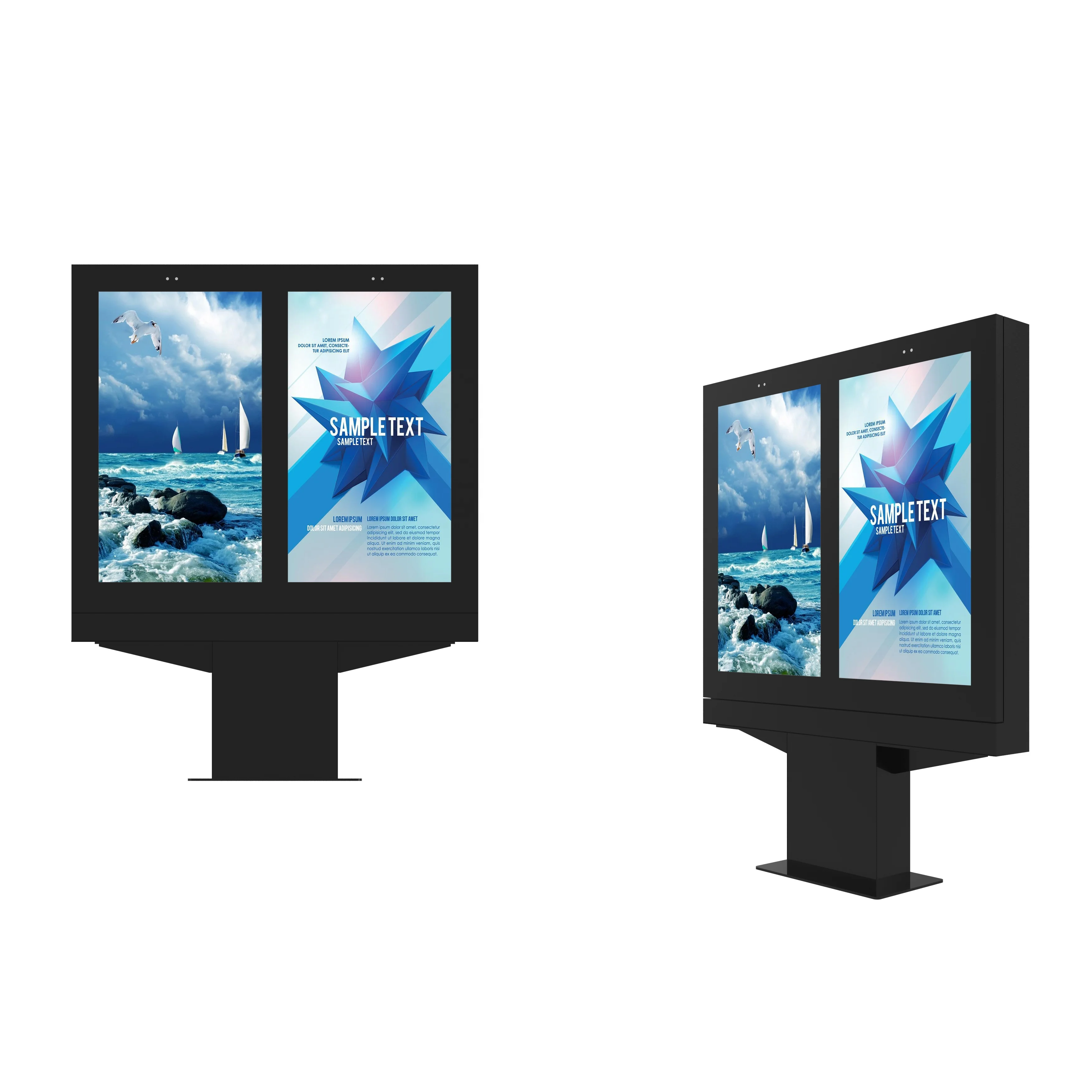 Полный наружный привод через 1x3 55 дюймов наружный ЖК-киоск с яркостью 3000 нит TNI ЖК-панель