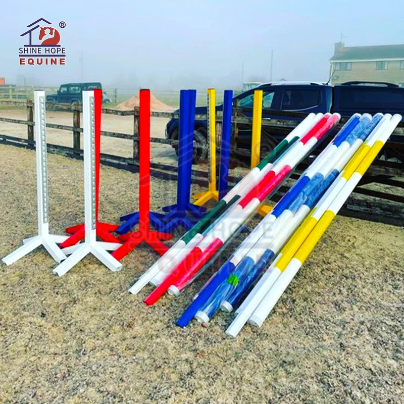 Colorful aluminum  jump block for horse jump with keyhole track