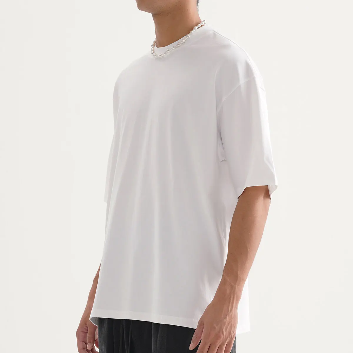 High quality blank 100% cotton streetwear tshirt oversized drop shoulder t-shirt heavy weight custom t shirt for men