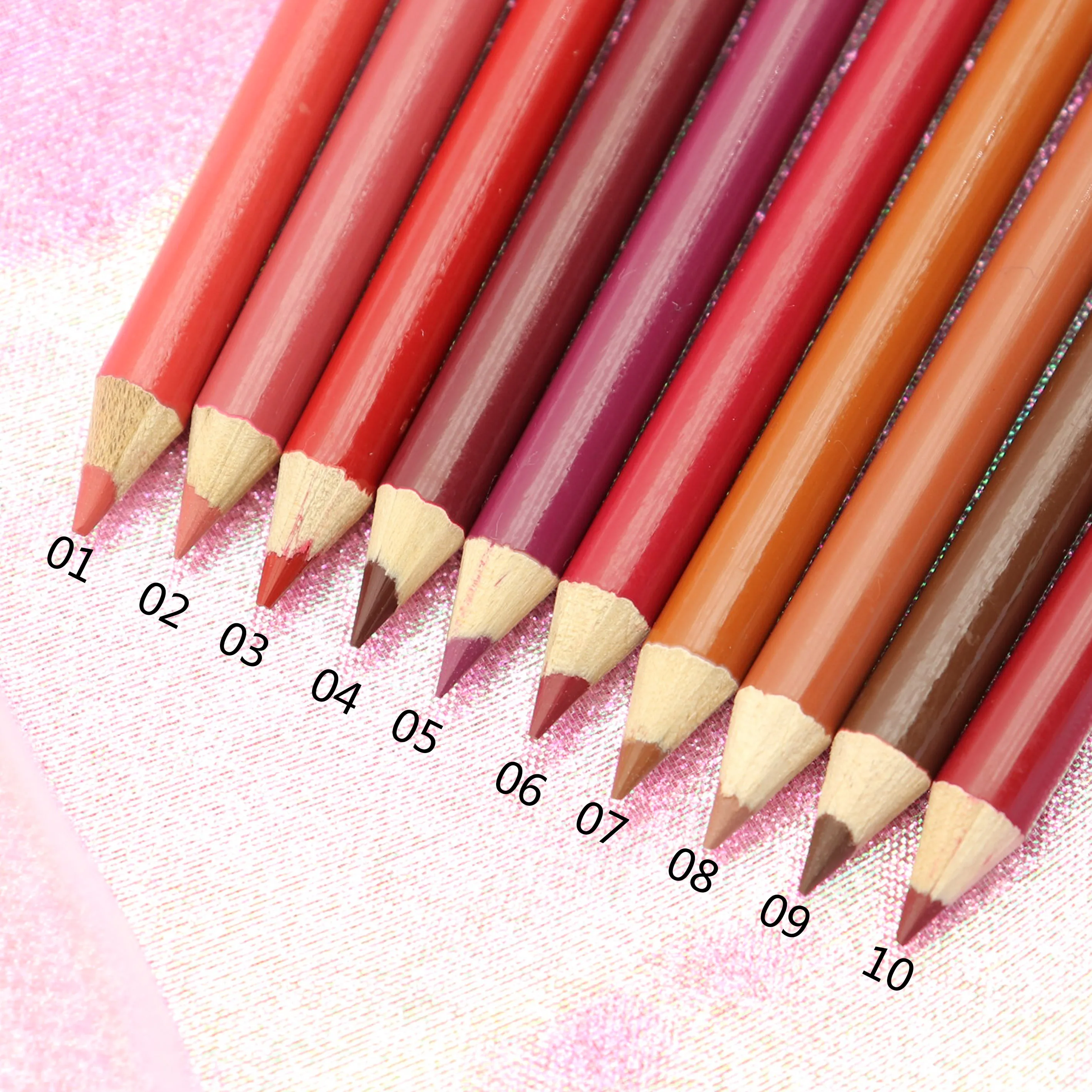 Wholesale Custom Logo Waterproof dual matte Nude Lip Liner Pencil Preferential Creamy Lip liner Private Label