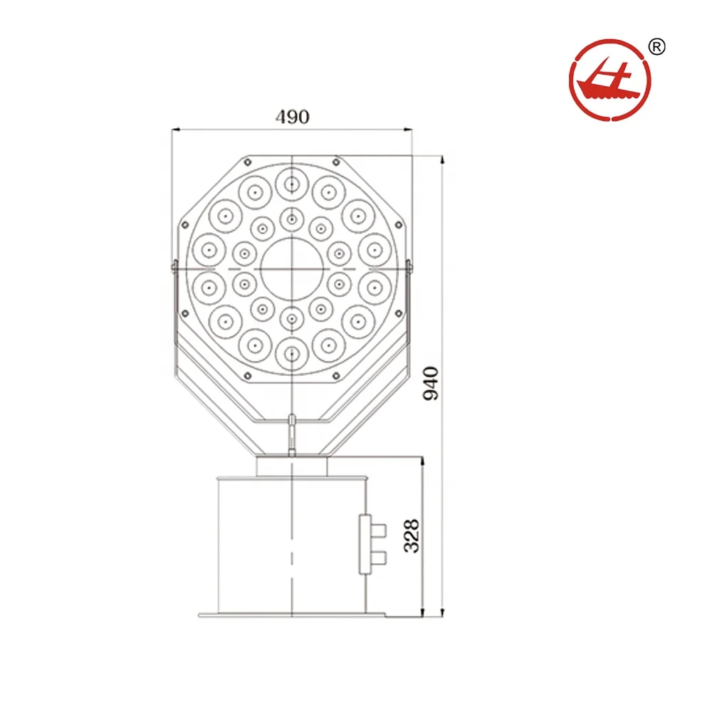  Huaji IP66 нержавеющая сталь TZ300-L Светодиодный прожектор) поисковый фонарь для морской