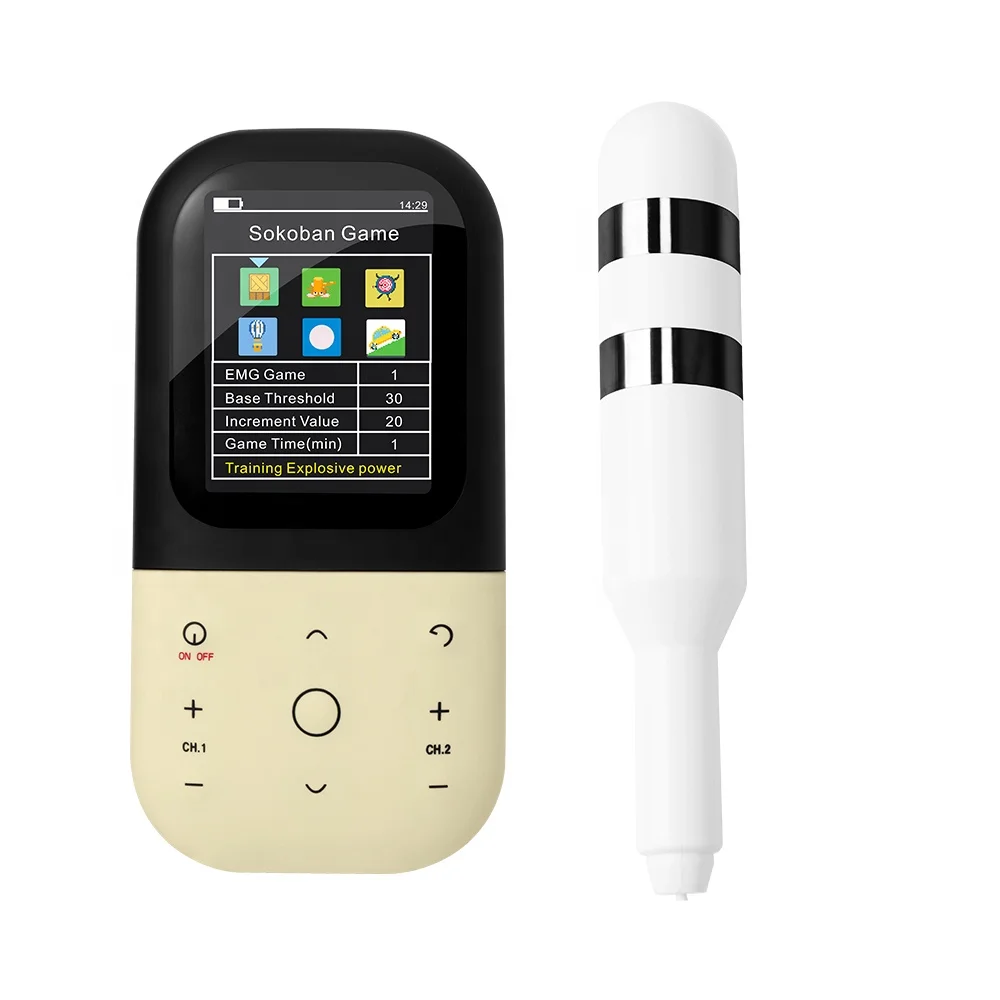 EMG test/game ETS STIM CE ISO13485 chargeable Biofeedback Nerve and Muscle Stimulator Kegel Exercise Toner Relieve Pelvic Pain