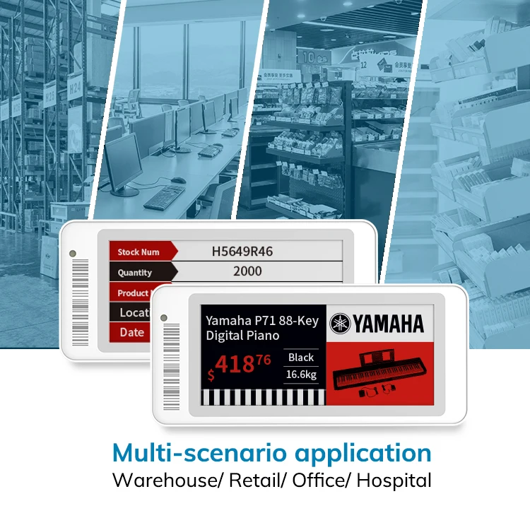 MinewTag 2.9inch 3-color Electronic Shelf Label Fast Operating By Gateway E-ink Display Supermarket Price Tag for Store