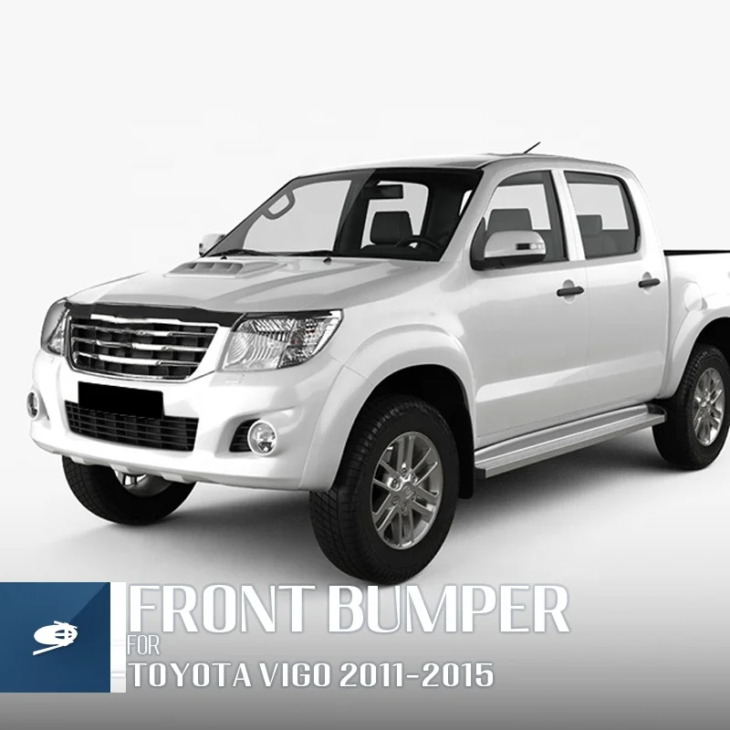ABS Auto 4x4 Stainless Steel Bull Bar Mud Flap Front Grille Bumper Guard With Led Light For Toyota Hilux Vigo 2011-2015