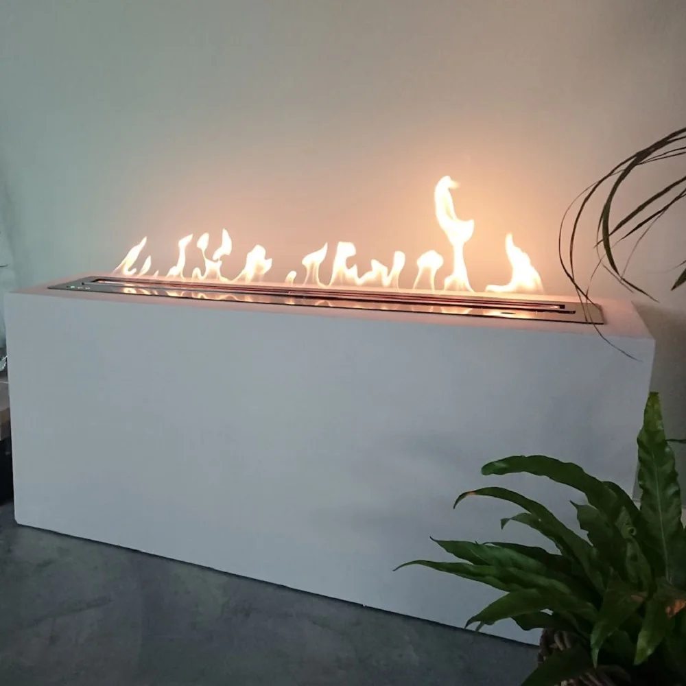 Hot sale 48' modern ethanol fireplaces wifi remote bioetanol chimenea