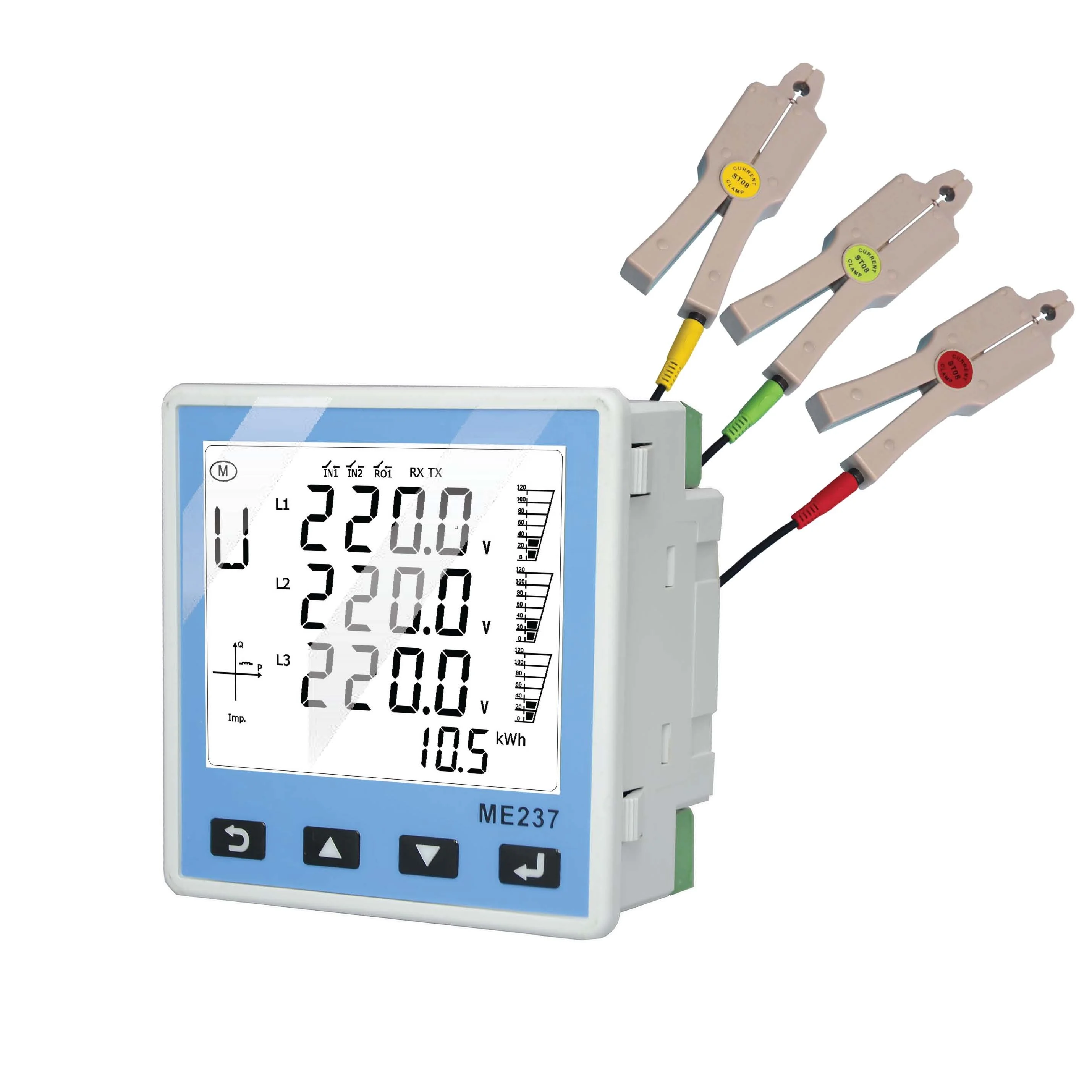 Лучший продукт meatrol ME237 Многофункциональный MODBUS amp Вольт частоты коэффициента мощности кВтч метр щитовой измерительный
