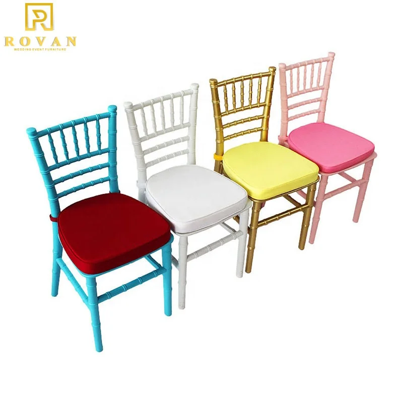 Pink Color Kids Chiavari Chair Resin Tiffany Party Used Modern Plastic Chair Seat Outdoor Children School Chair