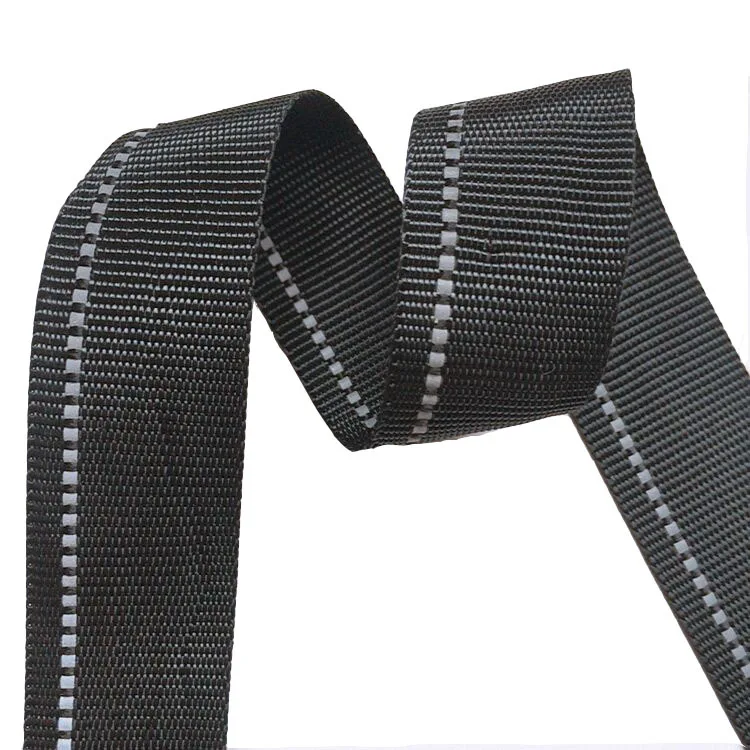 2.2CM Double-sided Reflective Nylon Ribbon Webbing Strip Pet Strap