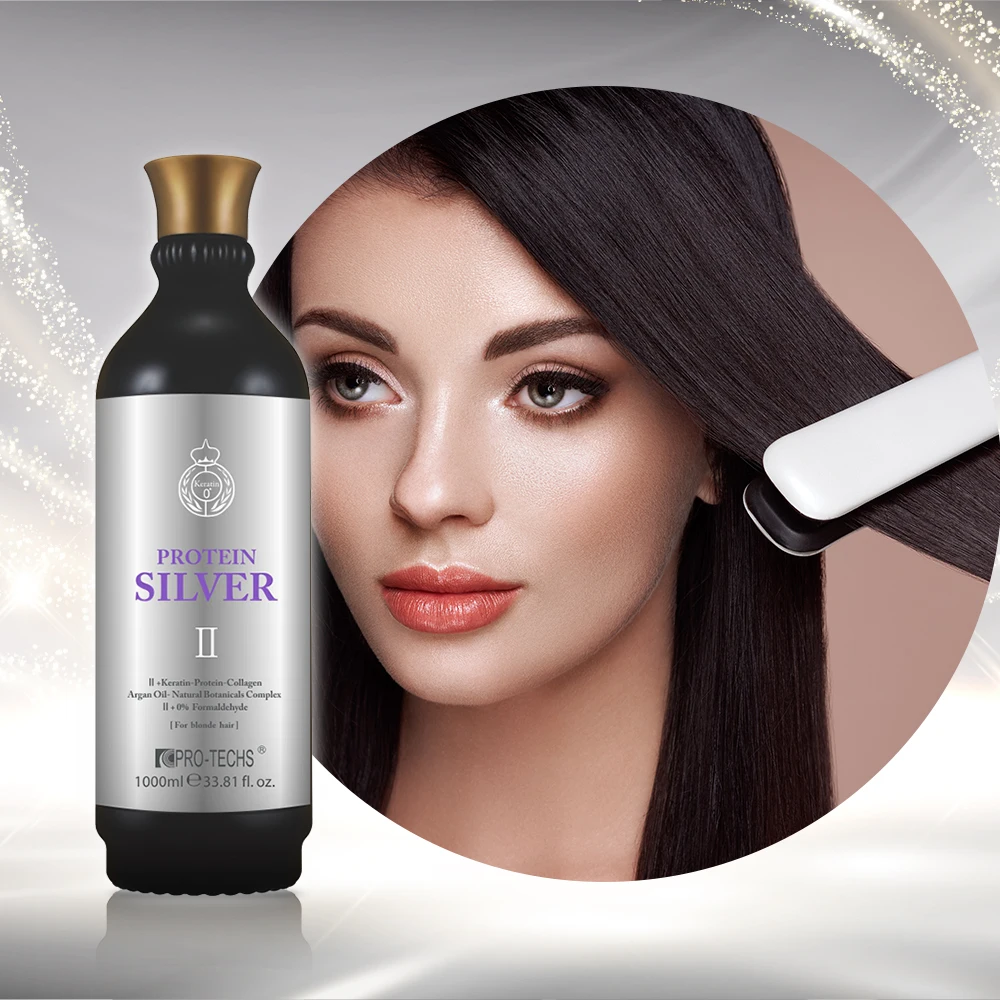 Custom Label 0% Formaldehyde Straightening Keratin Treatment  Smoothing Protein Sliver For Blonde Hair