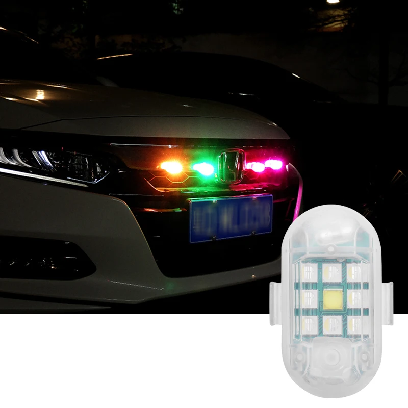 7 Color Wireless Remote Control Strobe Light LED Warning Lamp  For Car Motorcycle Bicycle RC Drone Flash Position Indicator Lamp