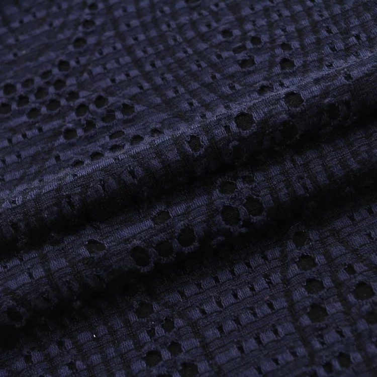 Water soluble silk polyester knitting high quality textured brocade jacquard fabric for clothing garment