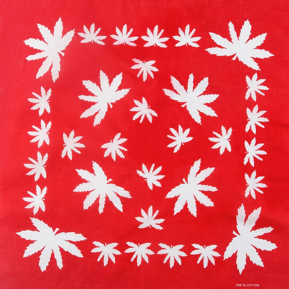 Hot Sale Hip Hop Square Scarf Reggae Jamaica custom 100% cotton Sports custom Bob Marley headwear classic Green Weed bandanas