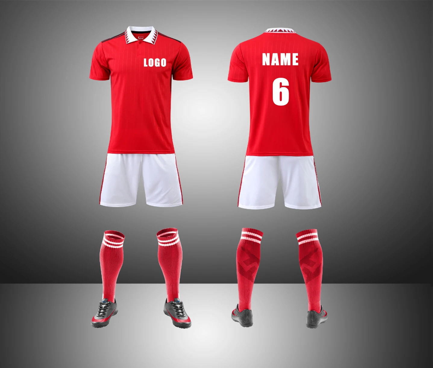 Wholesale OEM Custom Logo High Quality Low MOQ Unisex Breathable Kids Adults Soccer Football Jersey