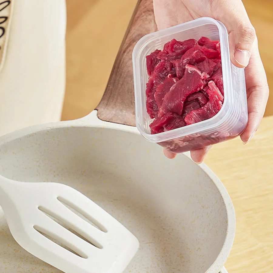4 упаковки прозрачные пластиковые контейнеры для хранения продуктов с крышками