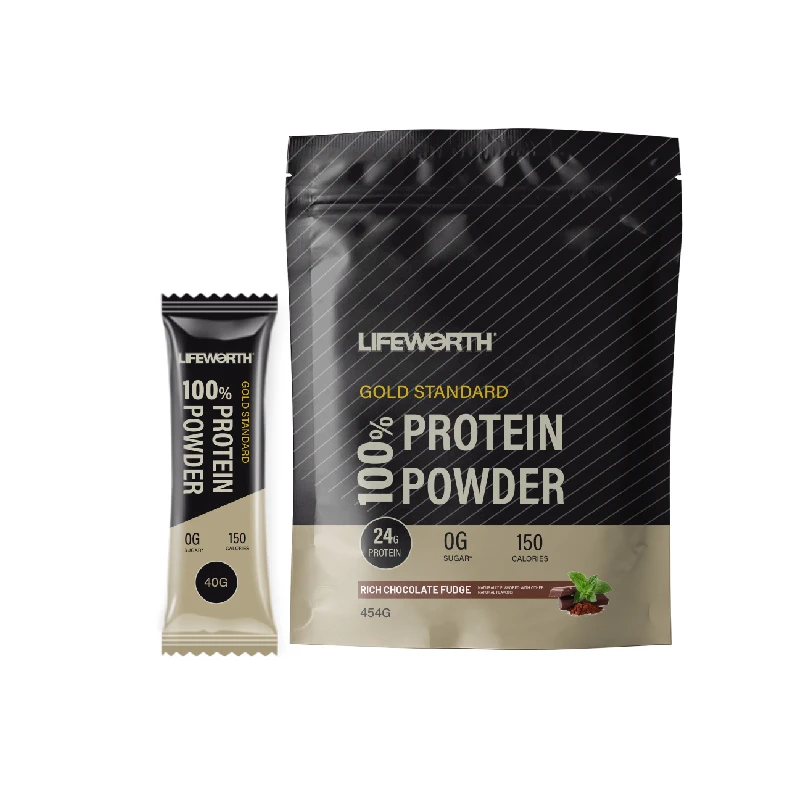 Lifeworth chocolate flavor vegan plant based pea protein powder healthcare supplement