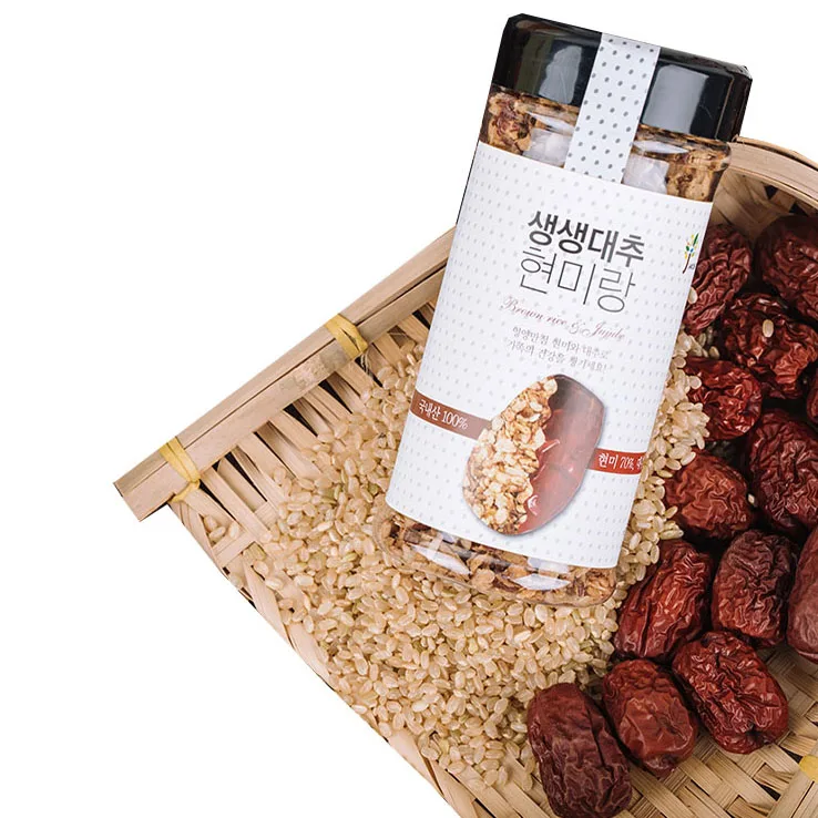 Best Selling Selected Zero Additive Crispy Breakfast Meal Replacement Korean Supplier Hot Sales Jujube Red Date Brown Rice Flake