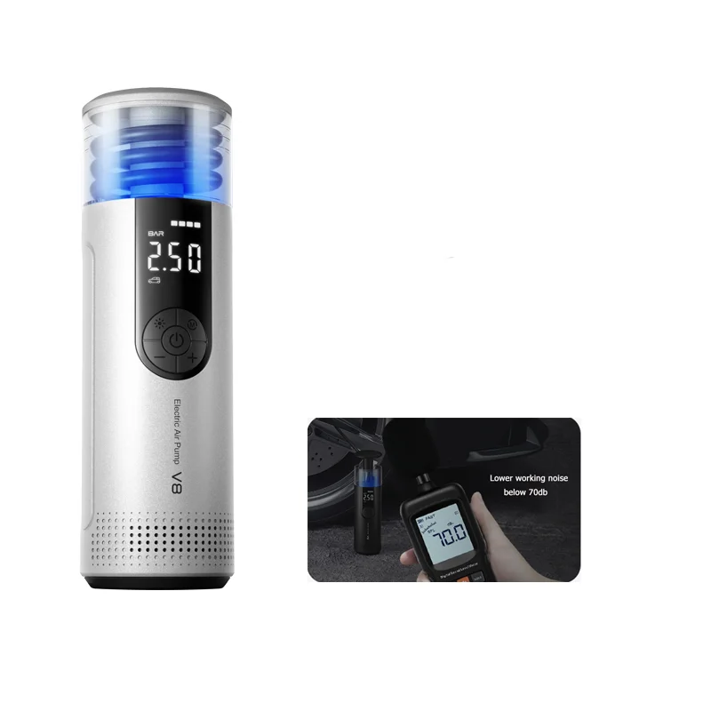 Hot Sale Rechargeable Car Tyre Inflator Portable 12V Air Pump Mini Air Compressor for Car Motorcycle Bike Ball