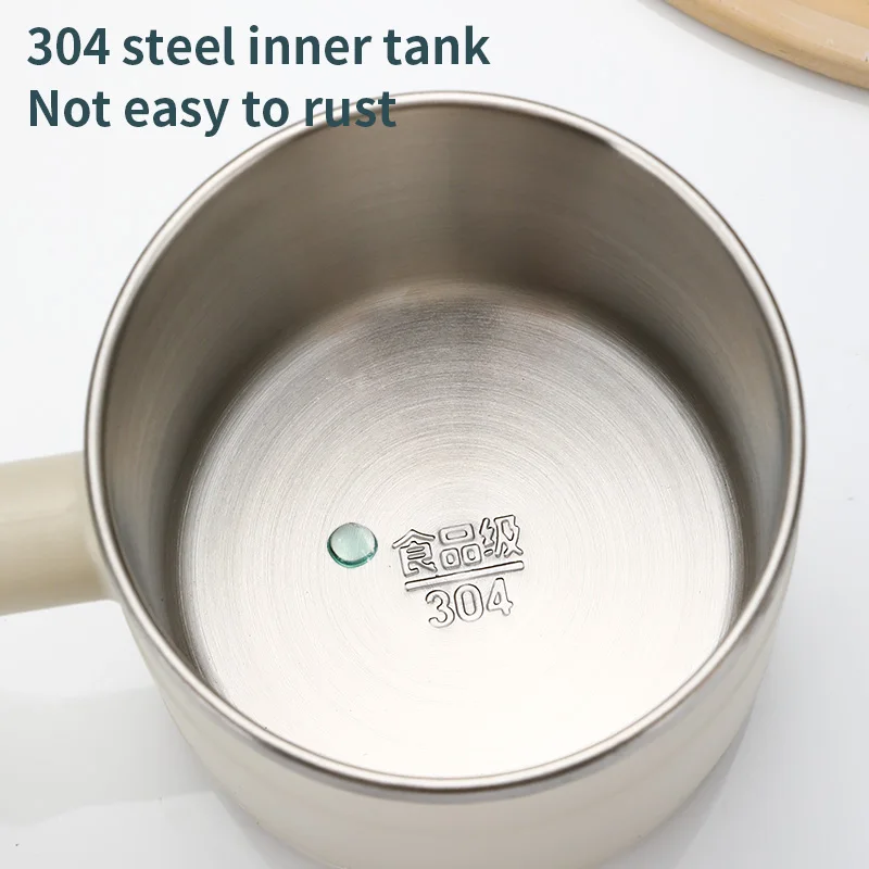 Folding spoon Wholesale Custom Logo Stainless Steel 304 Travel Tumbler Insulated Beer Tea Coffee Mug Cup with Lid