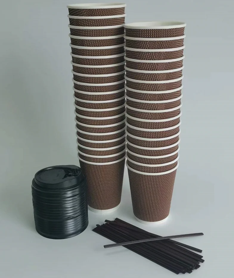 170mm Long 3 Holes Custom Dimension Coffee Cup Stirring Stick Plastic Brown Straw Stirrer