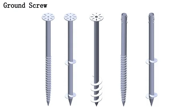 hot dip galvanized steel solar ground screw pile ground earth anchor screw for decking