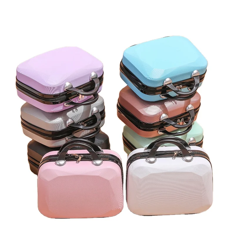 INS hot sale 14inch luggage bags cases travel Makeup Suitcase Retro Case with Coded Lock suite case luggage travelling bag