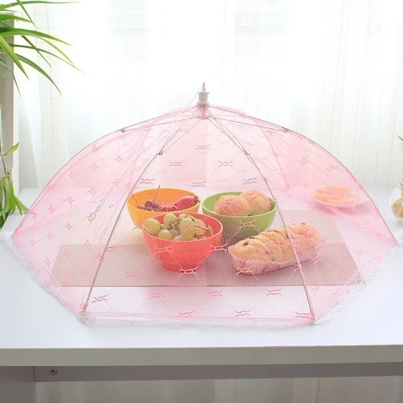 Newest Umbrella Style Food Cover Anti Fly Mosquito Meal Cover Lace Table Home Using Food Cover