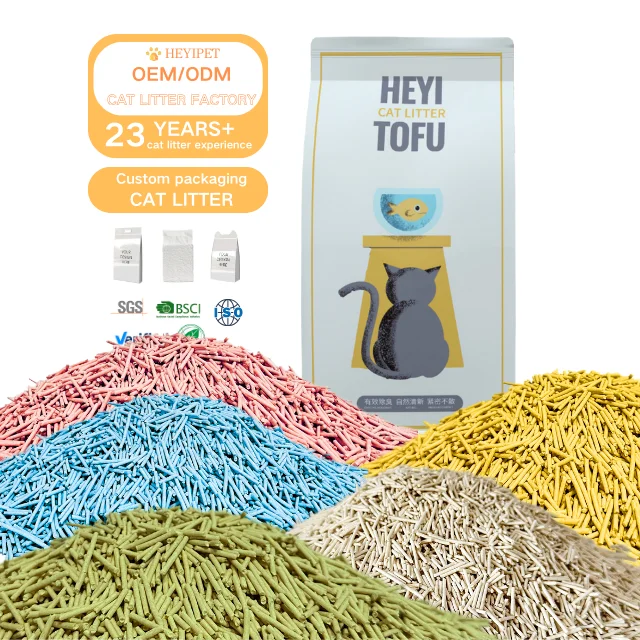 Factory Direct Sale Eco Friendly Low Tracking Strong Odor Control Biodegradable Tofu Cat Litter