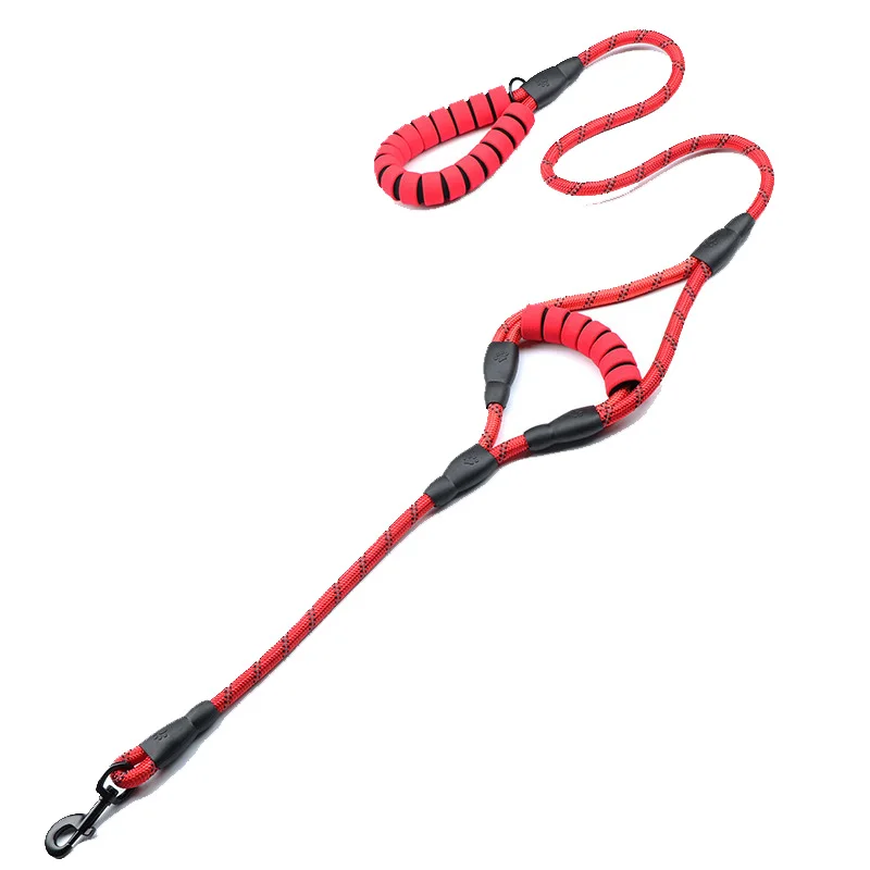 
Amazon Hot Selling Reflective Pet Dog Leash Training Rope Durable Soft Handle High Quality with Optional Color 