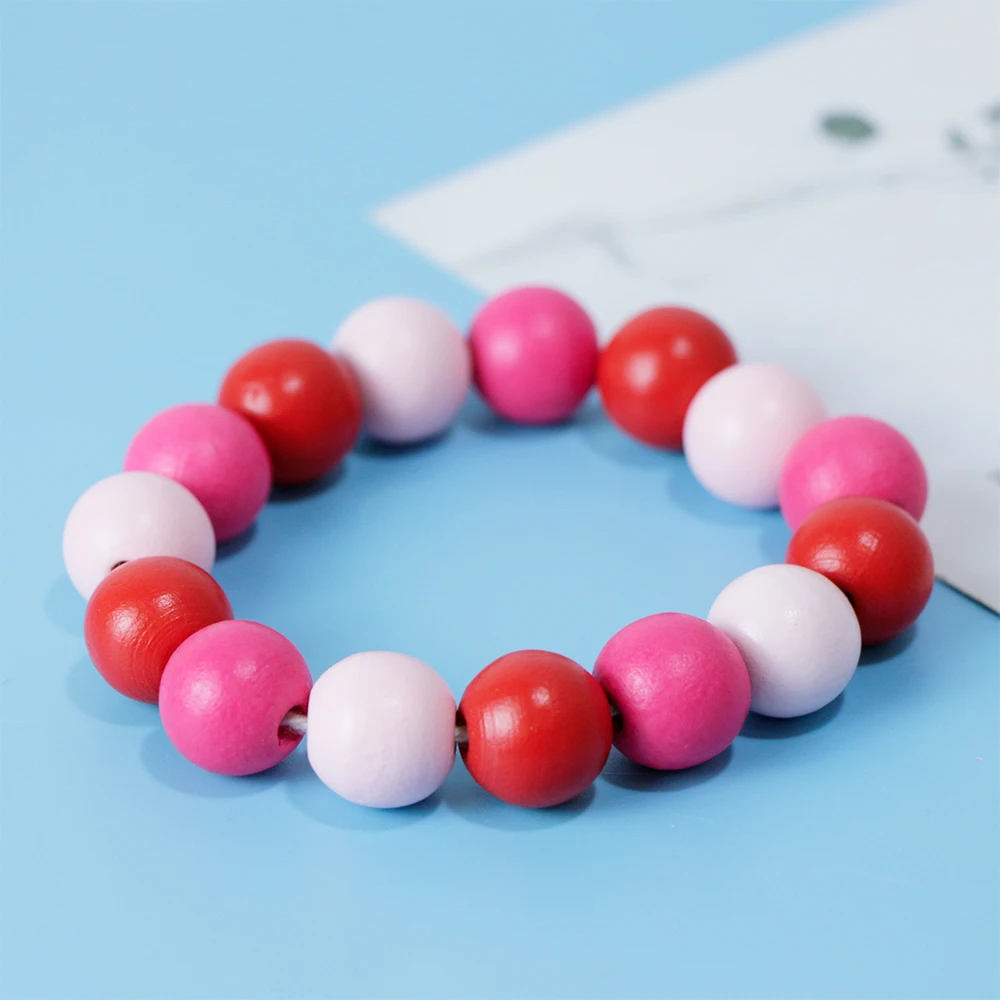 Wholesale Natural 10MM Round Wooden Teether Beads for Jewelry Making Baby Custom OEM Wood