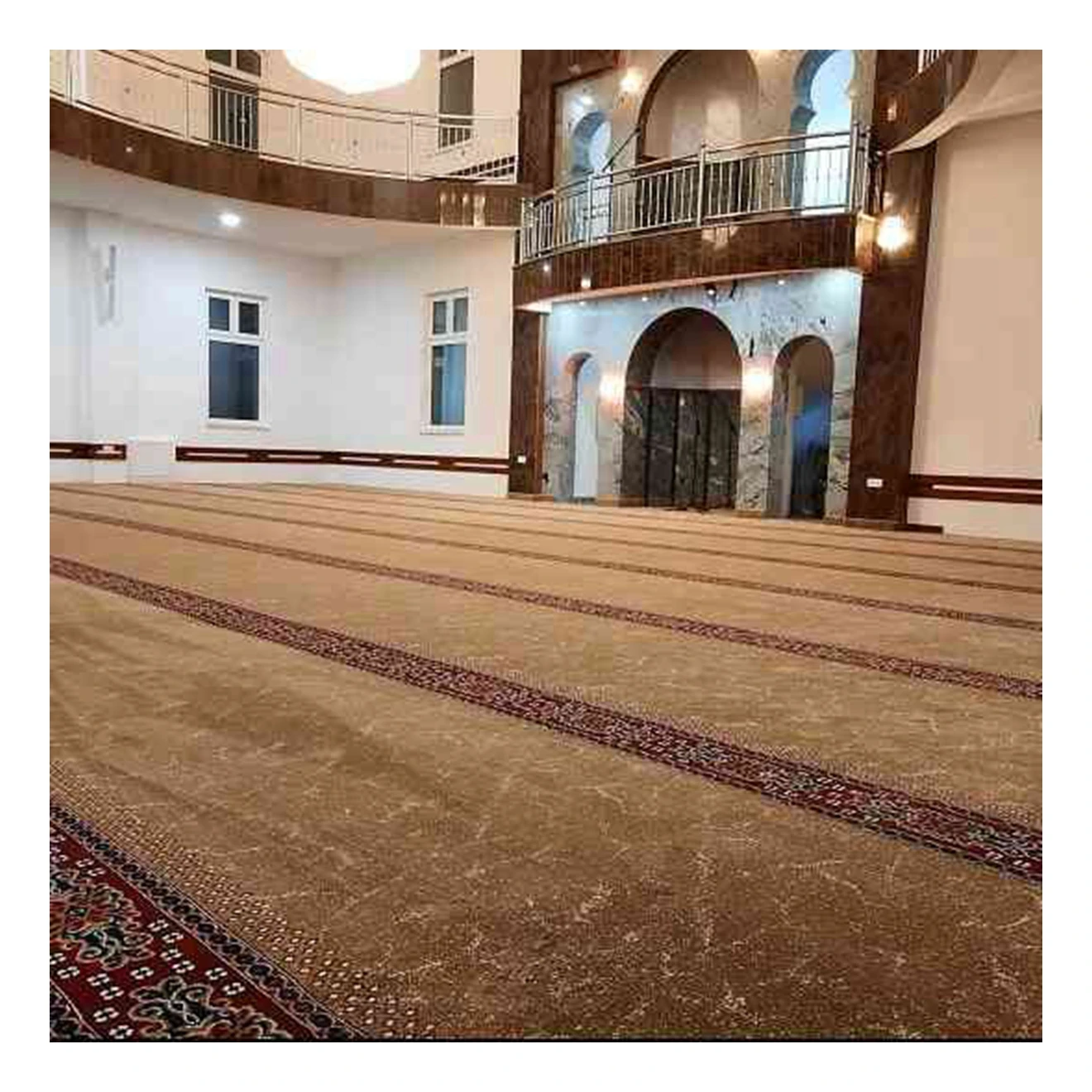 10mm Soft High quality anti slip PP Solution Dyed Mosque Carpet Design Carpet