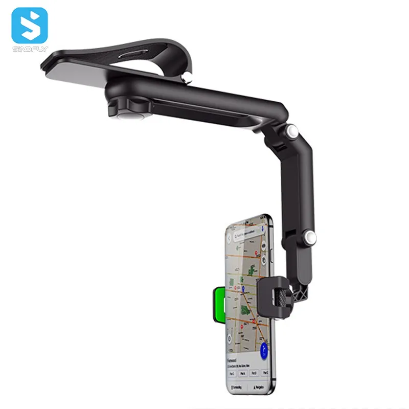 Multi-function Rotatable Rear view Mirror Phone Holder Car Clip Sun Visor Cell Phone Holder