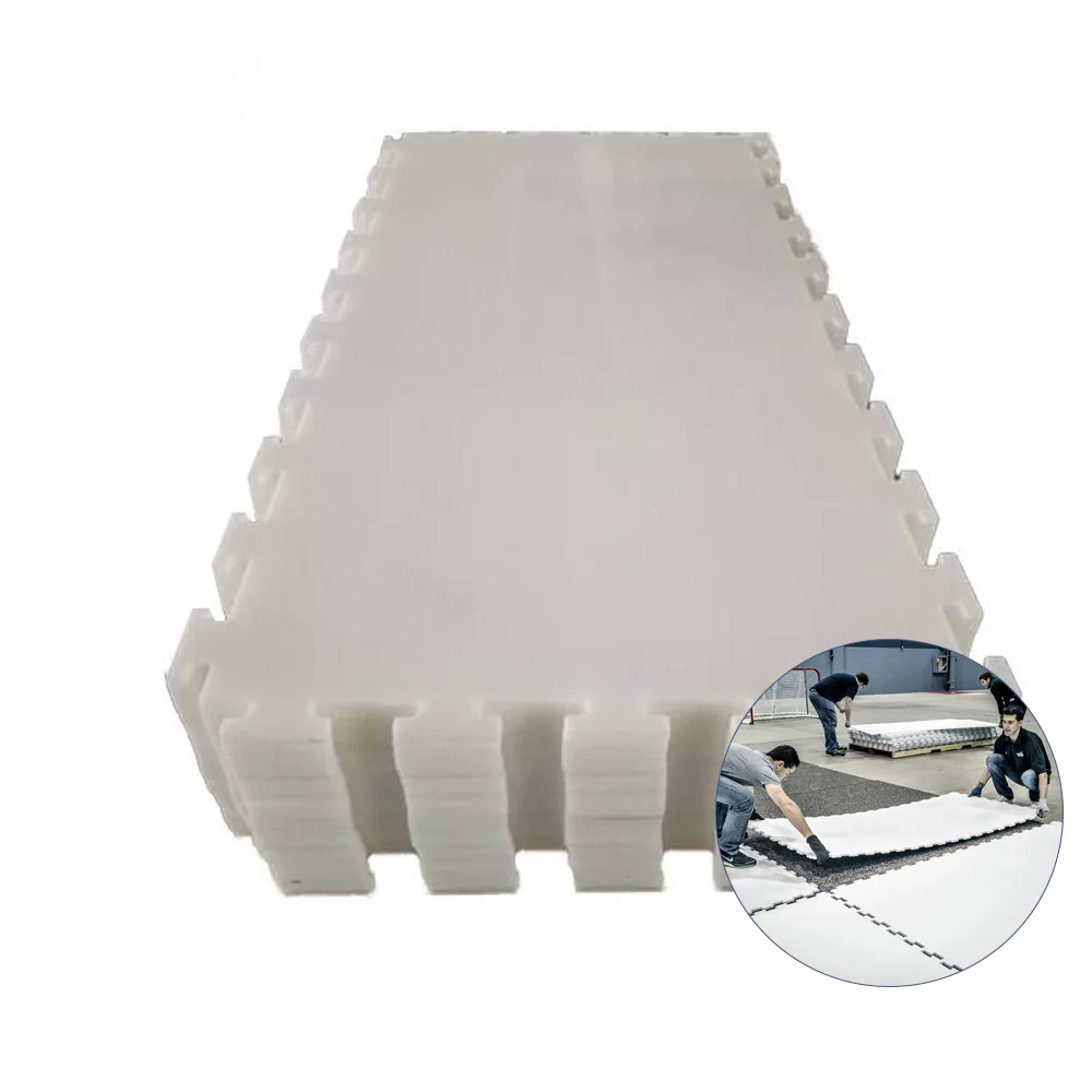 Custom size self lubricating synthetic ice skating rinks uhmwpe synthetic ice
