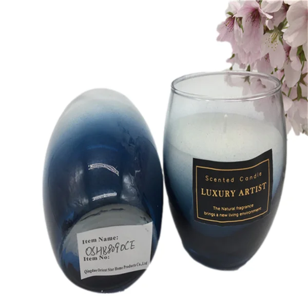 Private Label Paraffin Wax Scents Candle Aromatherapy Candles Glass Jar Candle With Fragrance