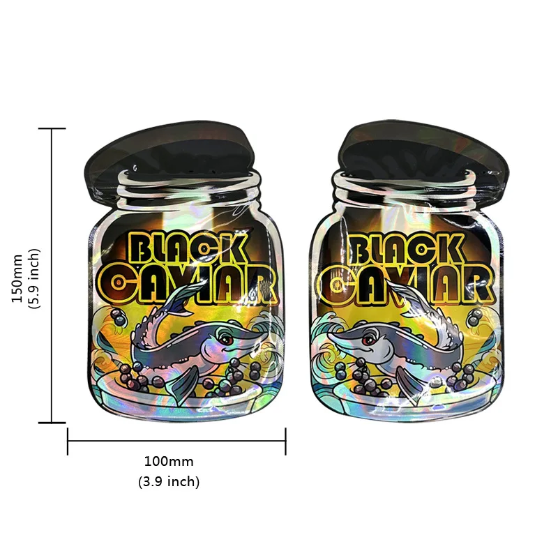Special Shaped Die Cut Irregular Ziplock Plastic Childproof Mylar Packs 3.5g Custom Shape Mylar Bag